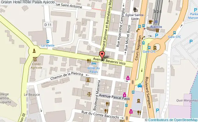 plan Hotel Palais Ajaccio