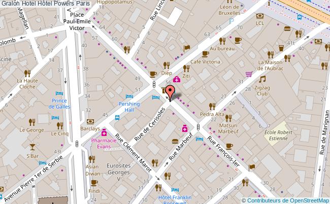 plan Hôtel Powers Paris