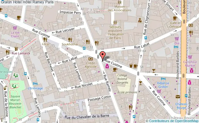 plan Hôtel Ramey Paris
