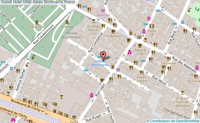 plan Hôtel Relais Montmartre PARIS