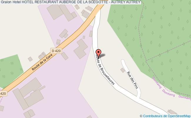 plan Hotel Restaurant Auberge De La Scegotte - Autrey AUTREY
