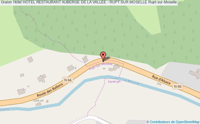 plan Hotel Restaurant Auberge De La Vallee - Rupt Sur Moselle Rupt-sur-Moselle