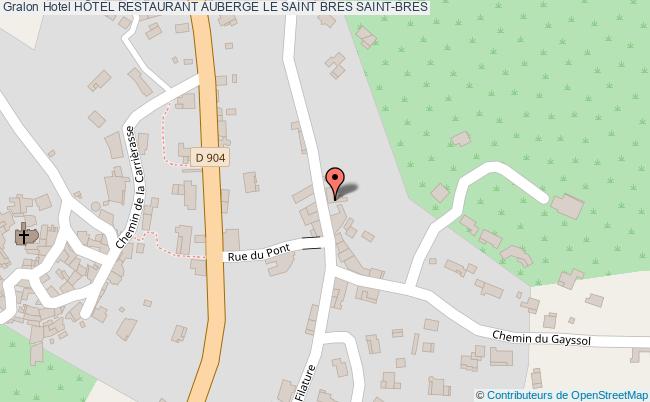 plan HÔtel Restaurant Auberge Le Saint Bres SAINT-BRES