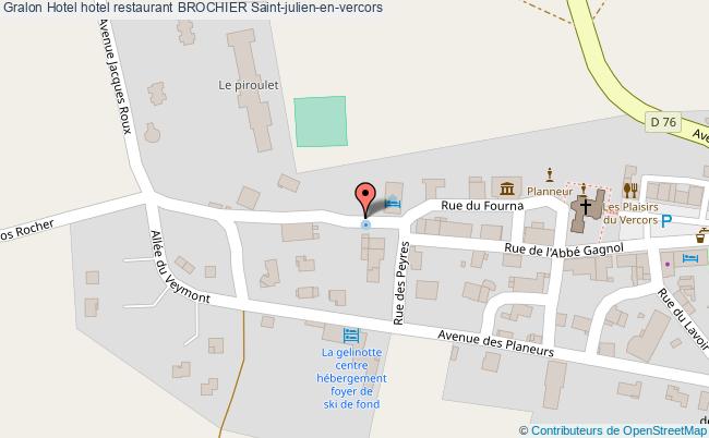 plan Hotel Restaurant Brochier Saint-julien-en-vercors