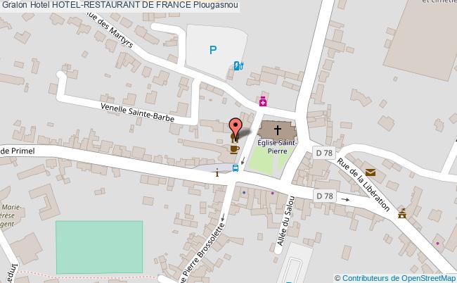 plan Hotel-restaurant De France Plougasnou