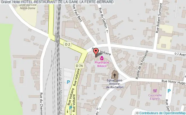 plan Hotel-restaurant De La Gare LA FERTE-BERNARD