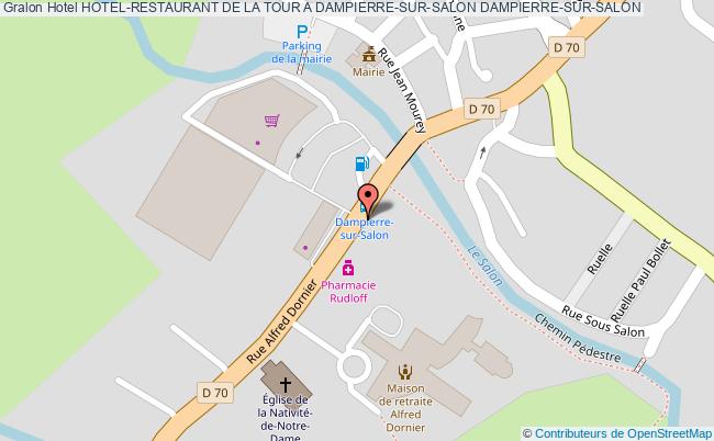 plan Hotel-restaurant De La Tour A Dampierre-sur-salon DAMPIERRE-SUR-SALON