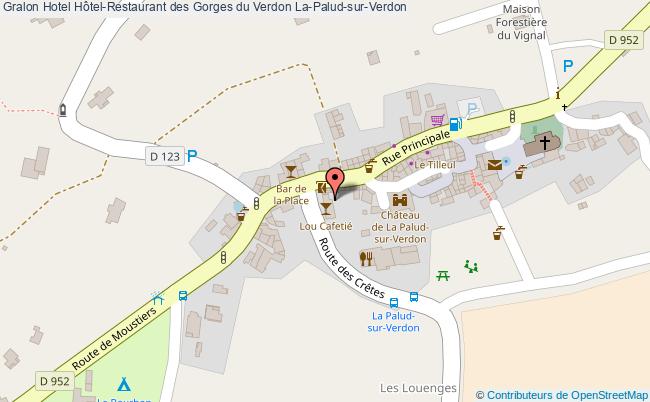plan Hôtel-restaurant Des Gorges Du Verdon La-Palud-sur-Verdon
