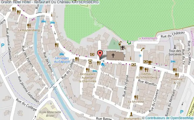 plan Hôtel - Restaurant Du Ch&acirc;teau KAYSERSBERG
