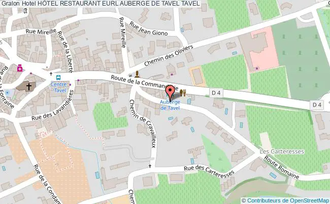plan HÔtel Restaurant Eurl Auberge De Tavel TAVEL