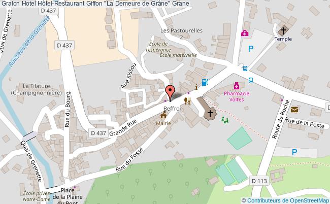 plan Hôtel-restaurant Giffon "la Demeure De Grâne" Grane