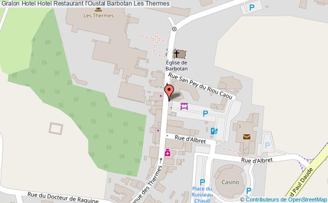 plan Hotel Restaurant L'oustal Barbotan Les Thermes