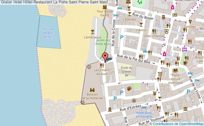 plan Hôtel-restaurant La Porte Saint Pierre Saint Malo