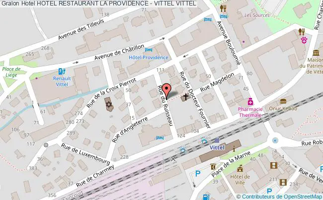 plan Hotel Restaurant La Providence - Vittel VITTEL