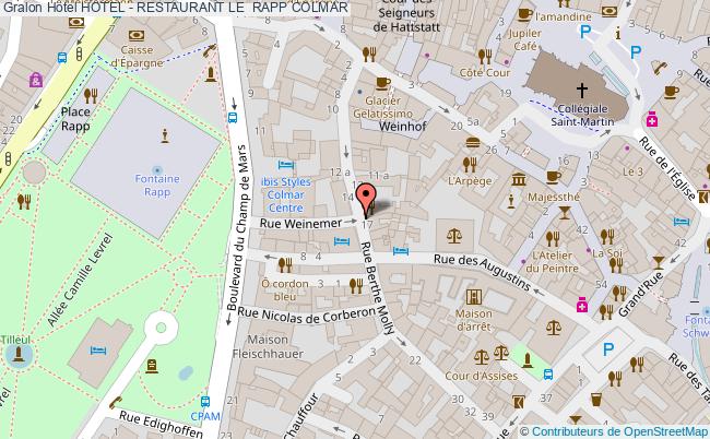 plan Hotel - Restaurant Le  Rapp Colmar