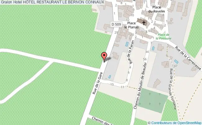 plan HÔtel Restaurant Le Bernon CONNAUX