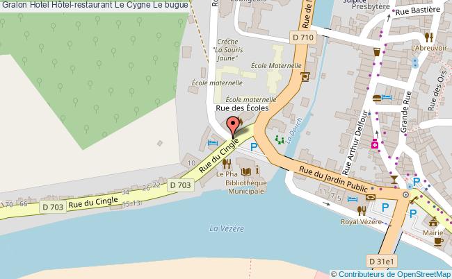 plan Hôtel-restaurant Le Cygne Le bugue