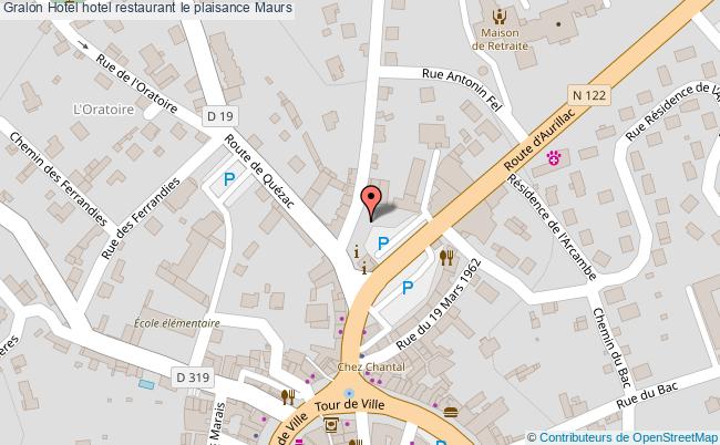 plan Hotel Restaurant Le Plaisance Maurs