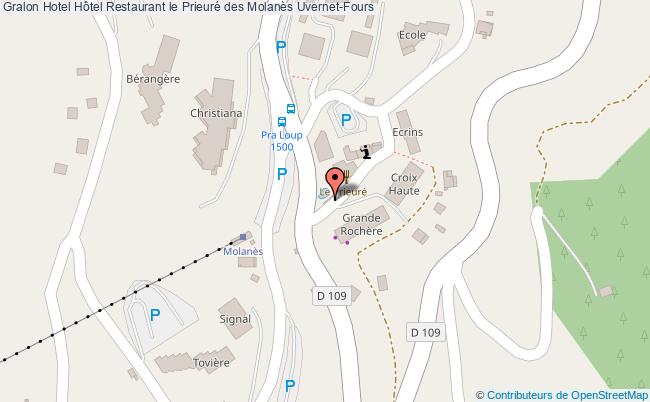 plan Hôtel Restaurant Le Prieuré Des Molanès Uvernet-fours
