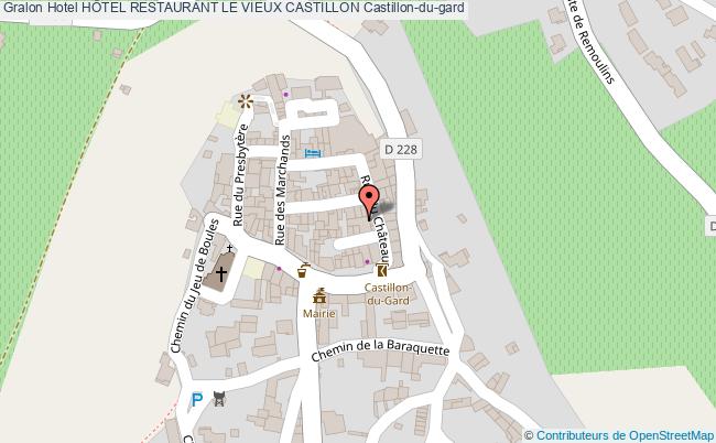 plan HÔtel Restaurant Le Vieux Castillon Castillon-du-gard