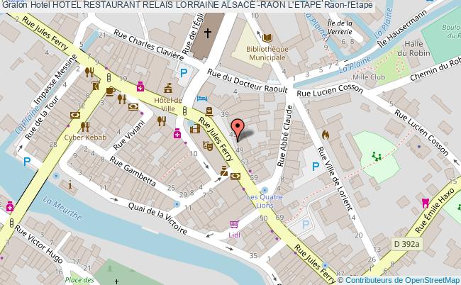 plan Hotel Restaurant Relais Lorraine Alsace -raon L'etape Raon-l'Etape