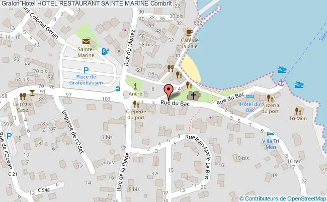 plan Hotel Restaurant Sainte Marine Combrit