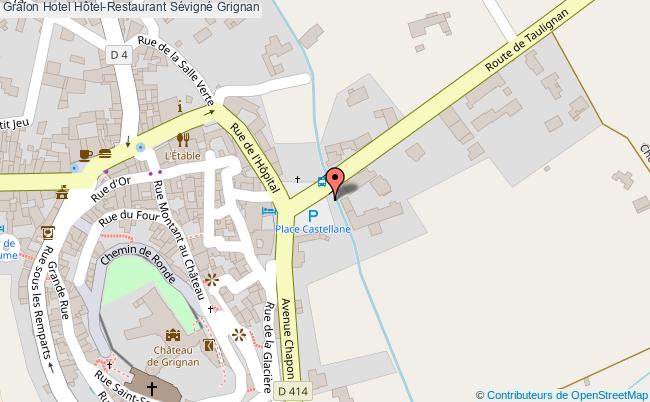 plan Hôtel-restaurant Sévigné Grignan