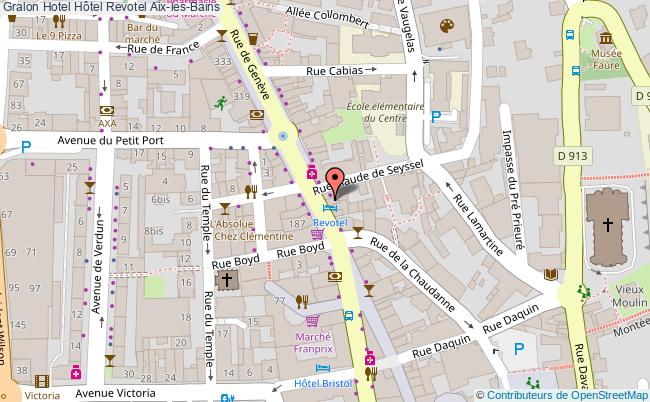 plan Hôtel Revotel Aix-les-Bains