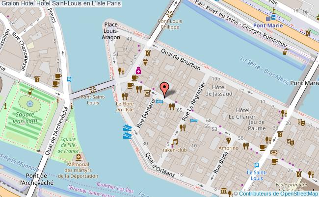 plan Hotel Saint-louis En L'isle Paris