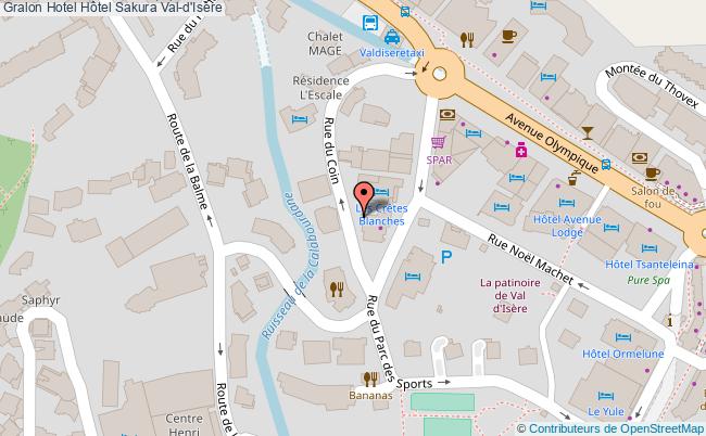 plan Hôtel Sakura Val-d'Isère