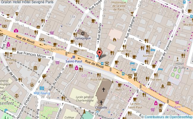 plan Hôtel Sevigné Paris