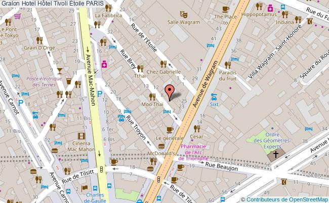 plan Hôtel Tivoli Étoile PARIS