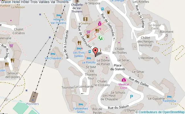 plan Hôtel Trois Vallées Val Thorens