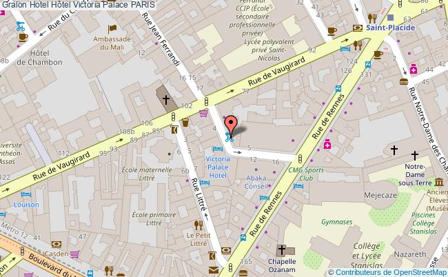 plan Hôtel Victoria Palace PARIS