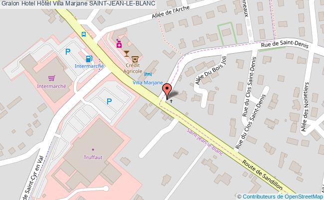 plan Hôtel Villa Marjane SAINT-JEAN-LE-BLANC