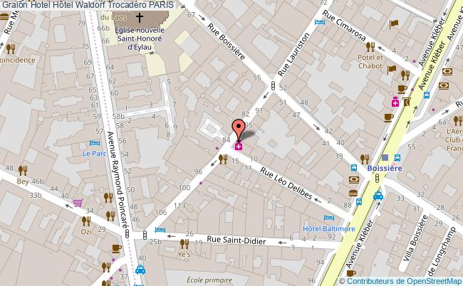 plan Hôtel Waldorf Trocadéro PARIS