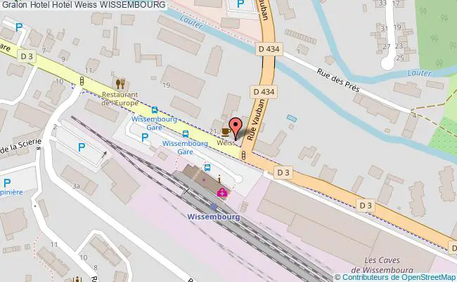 plan Hotel Weiss WISSEMBOURG