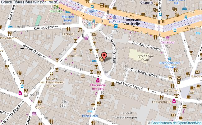 plan Hôtel Winston PARIS