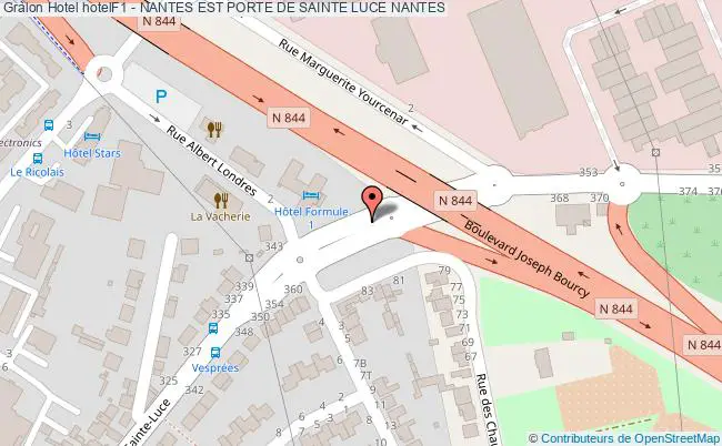 plan Hotelf1 - Nantes Est Porte De Sainte Luce NANTES