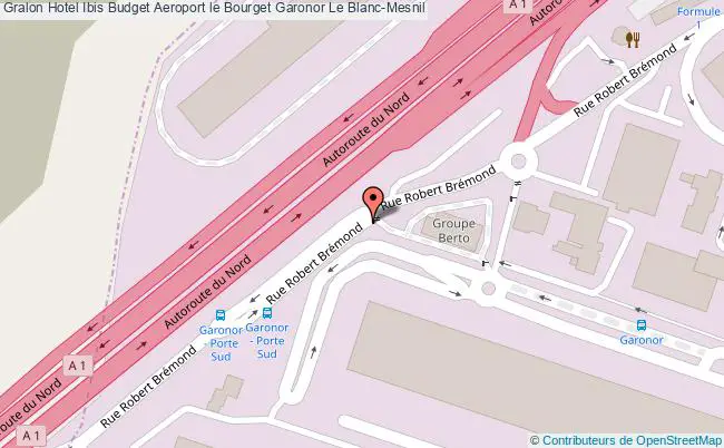 plan Ibis Budget Aeroport Le Bourget Garonor Le Blanc-Mesnil