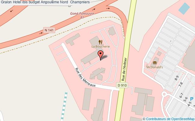 plan Hotel Ibis Budget Angoulême Nord  Champniers