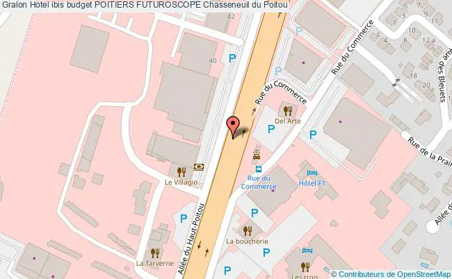 plan Hotel Ibis Budget Poitiers Futuroscope Chasseneuil du Poitou