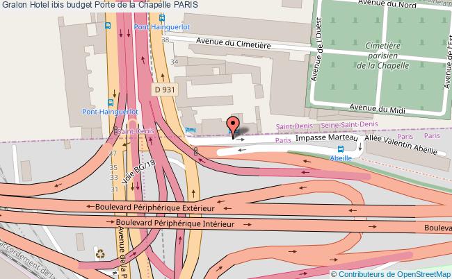 plan Hotel Ibis Budget Porte De La Chapelle PARIS