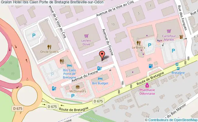 plan Hotel Ibis Caen Porte De Bretagne Bretteville-sur-Odon