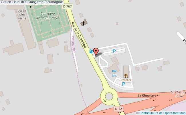 plan Hotel Ibis Guingamp Ploumagoar