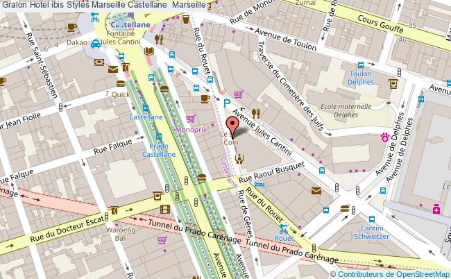 plan Hotel Ibis Styles Marseille Castellane  Marseille