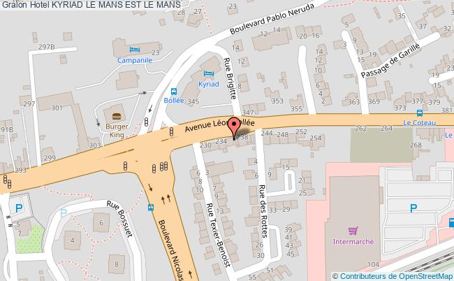 plan Hotel Kyriad Le Mans Est LE MANS