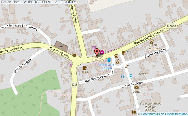 plan Hotel L'auberge Du Village CONTY