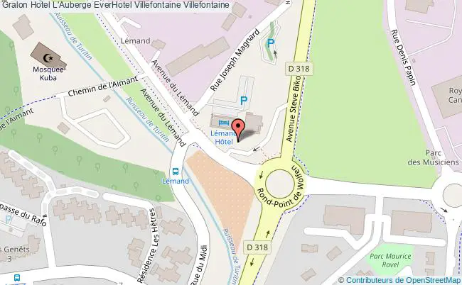 plan L'auberge Everhotel Villefontaine Villefontaine