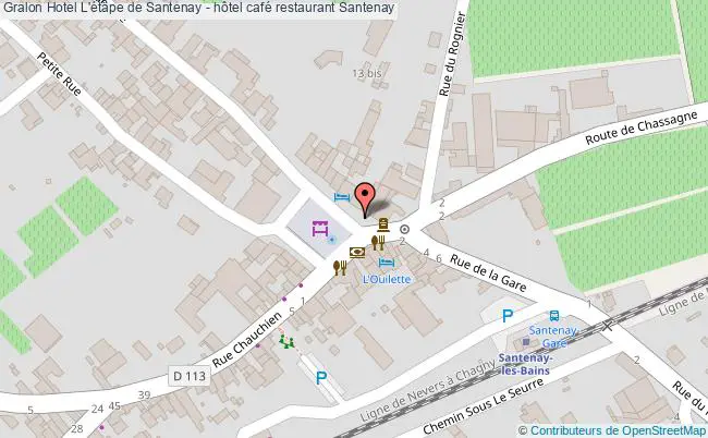 plan L'étape De Santenay - Hôtel Café Restaurant Santenay